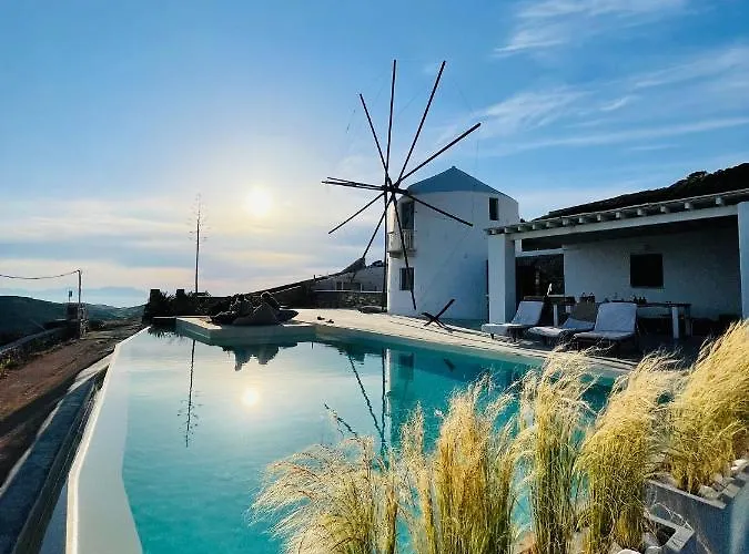 Windmill House With Private Pool And Breathtaking Views Semesterbostad